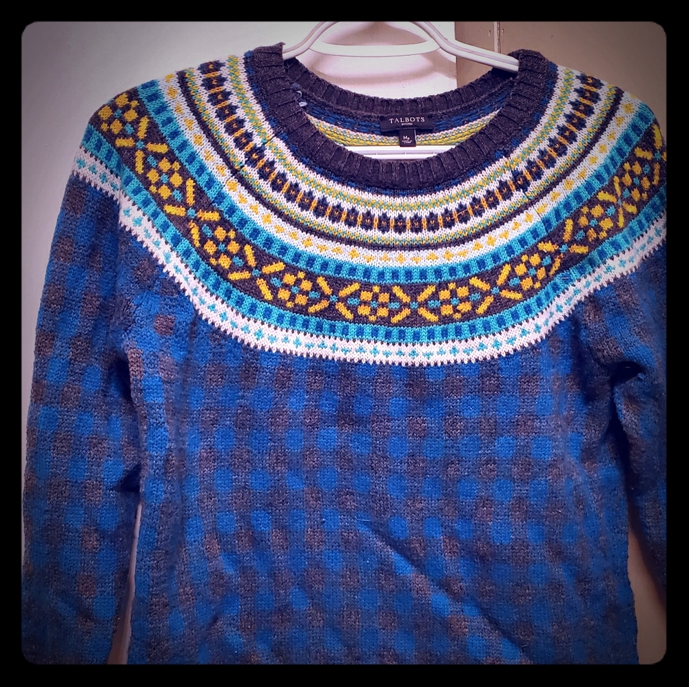 Colorful knit sweater